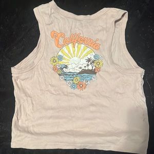 California tank crop top size medium